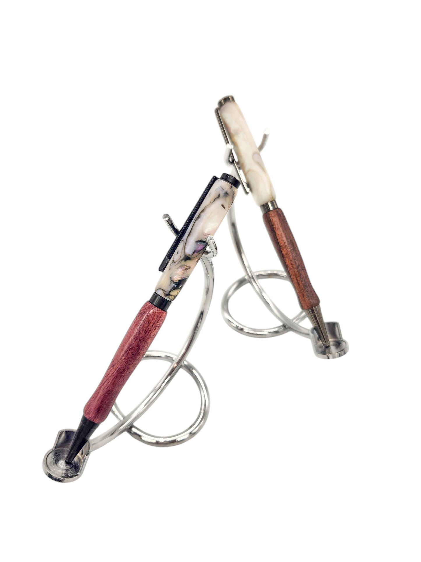 Faux Abalone Acrylic Hand-Turned Pens: Hand-Turned Slimline Design