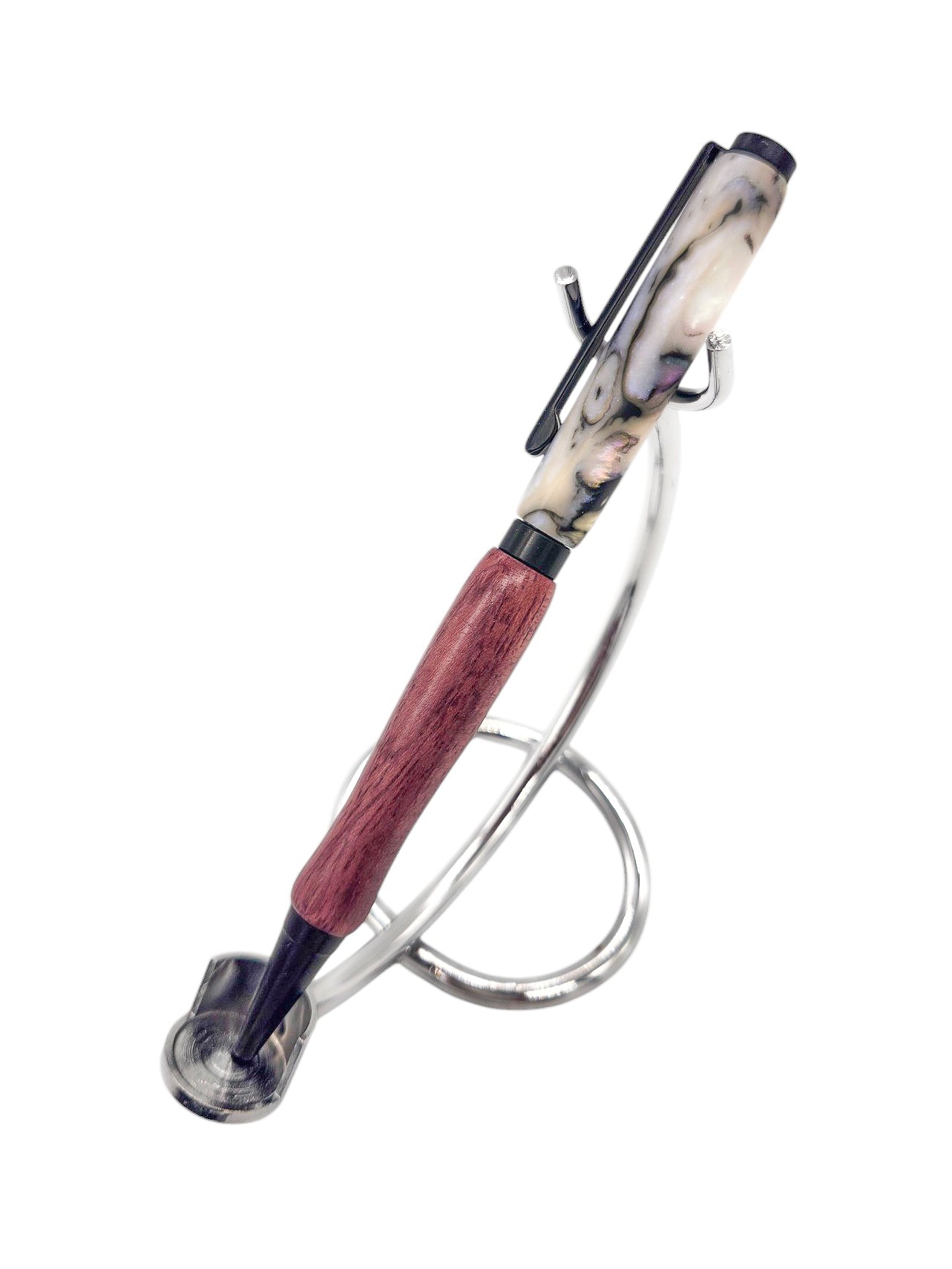 Faux Abalone Acrylic Hand-Turned Pens: Hand-Turned Slimline Design