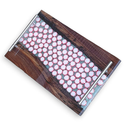 Peppermint Charcuterie Board: Resin-Preserved Candy