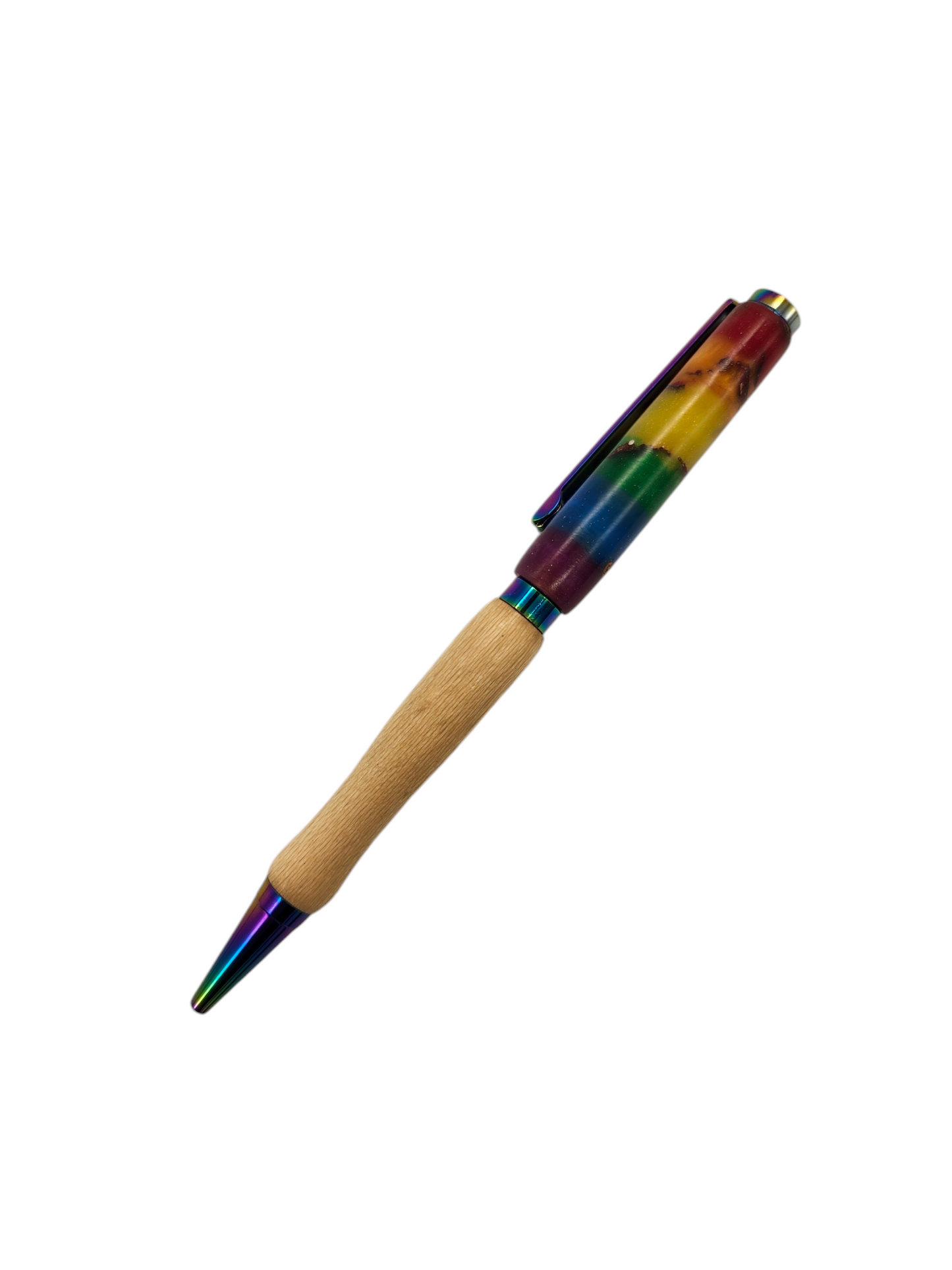 Rainbow Pride Pens: Hand-Turned Slimline Design