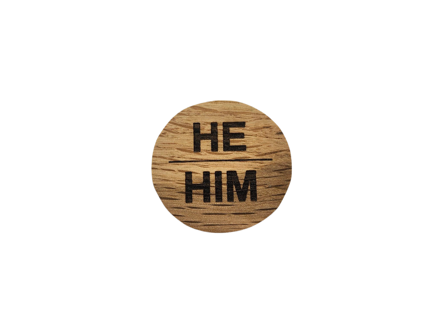 Reclaimed Wood Pronoun Pins