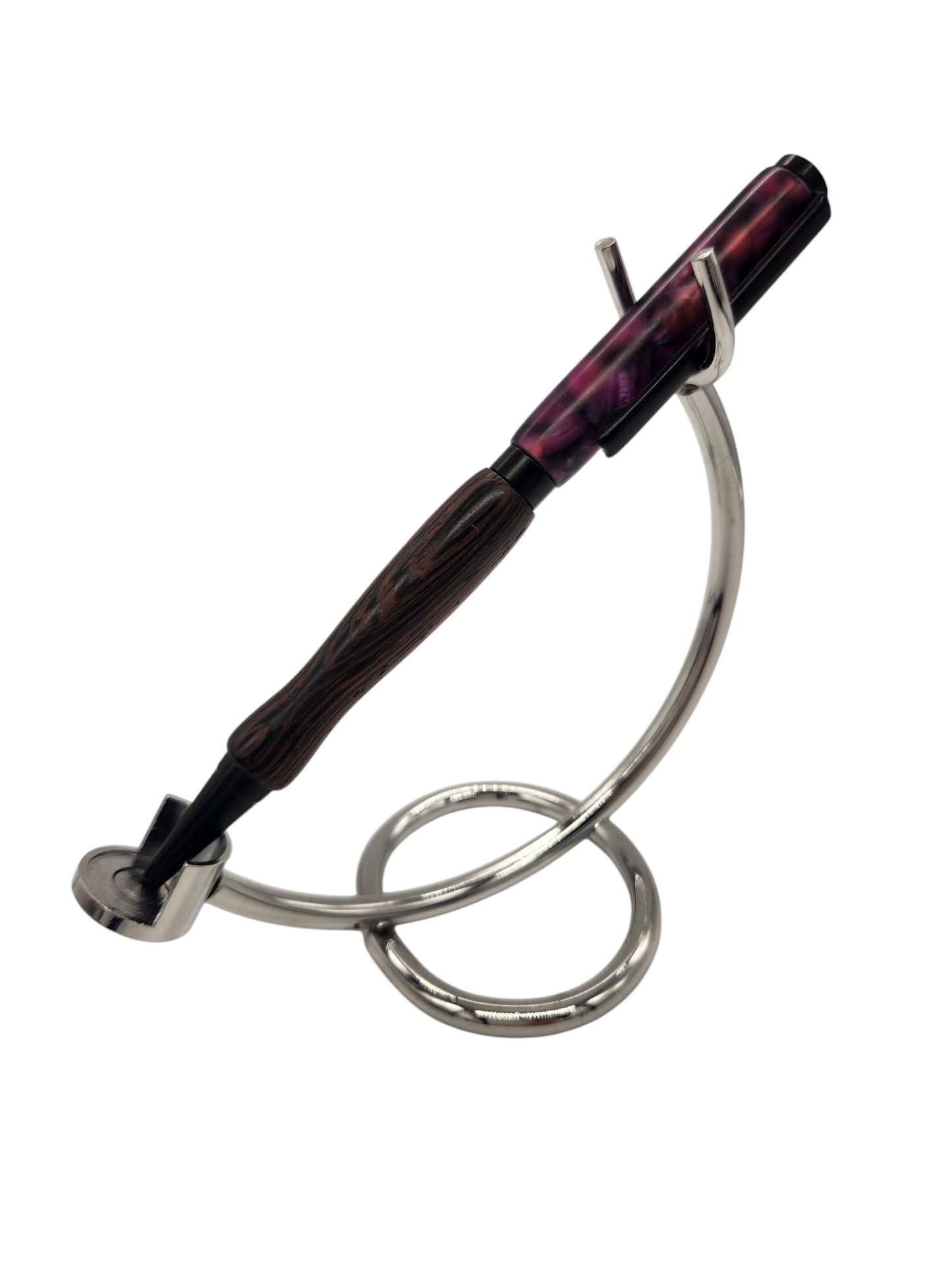Cloudy Purple Acrylic Pens: Hand-Turned Slimline Design