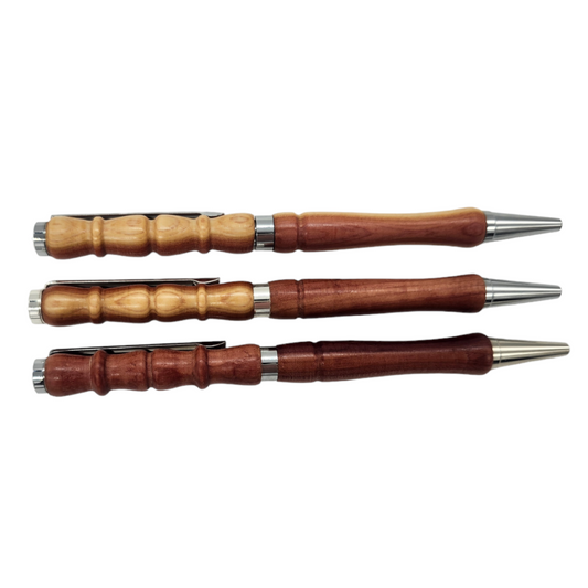 Red Cedar Fancy Shape Pens: Hand-Turned Slimline Design