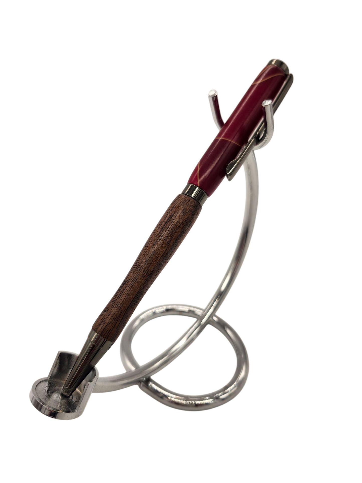 Pomegranate Swirly Acrylic Pens: Hand-Turned Slimline Design