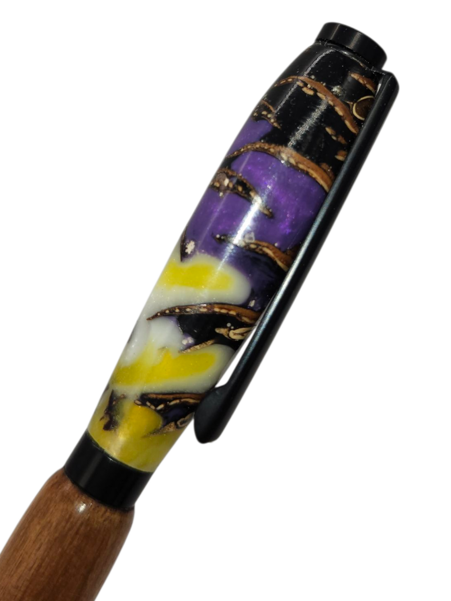 Nonbinary Pride Pinecone Pens: Hand Turned Slimline Design