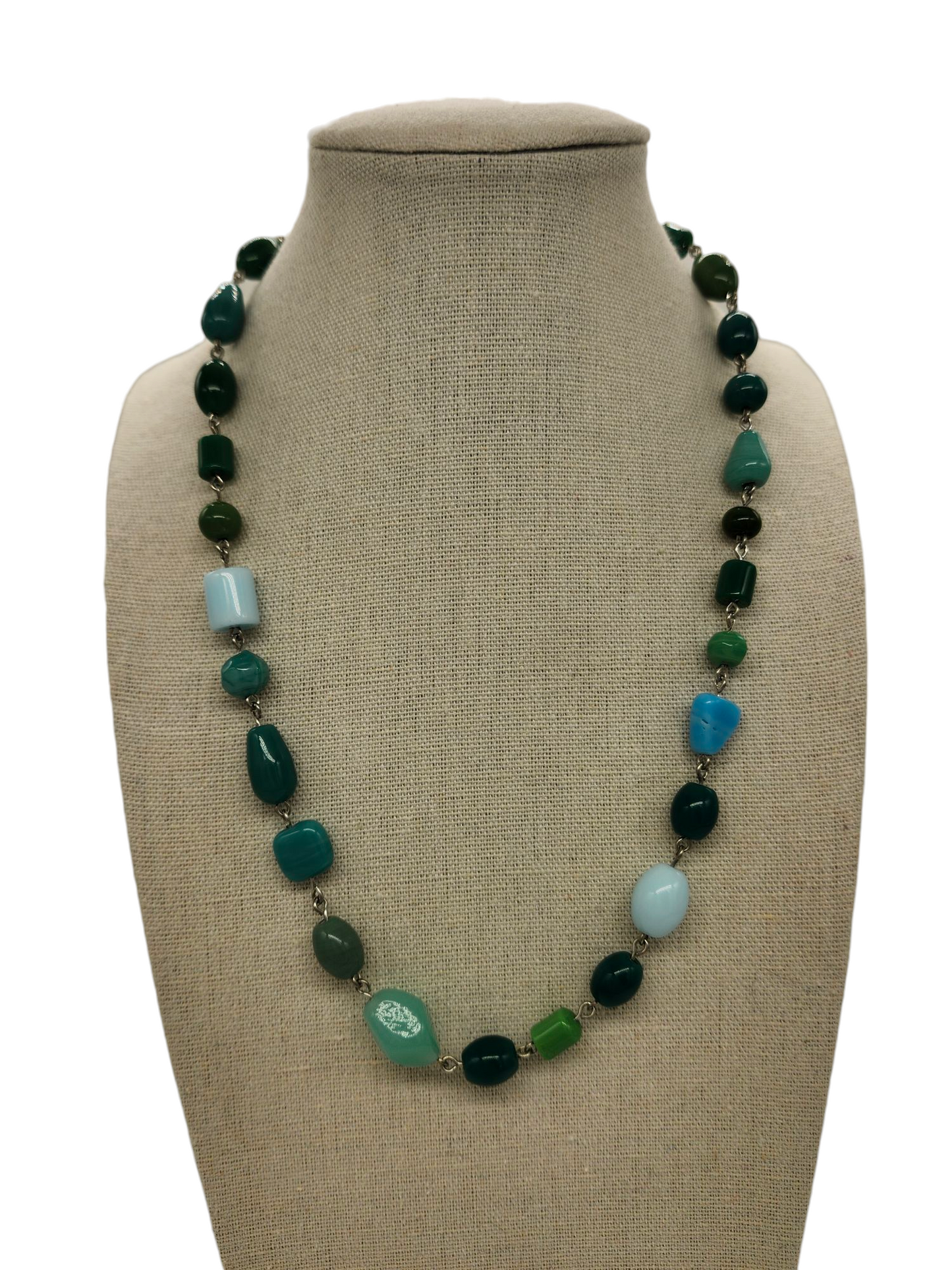 Opaque Green Clutter Necklace