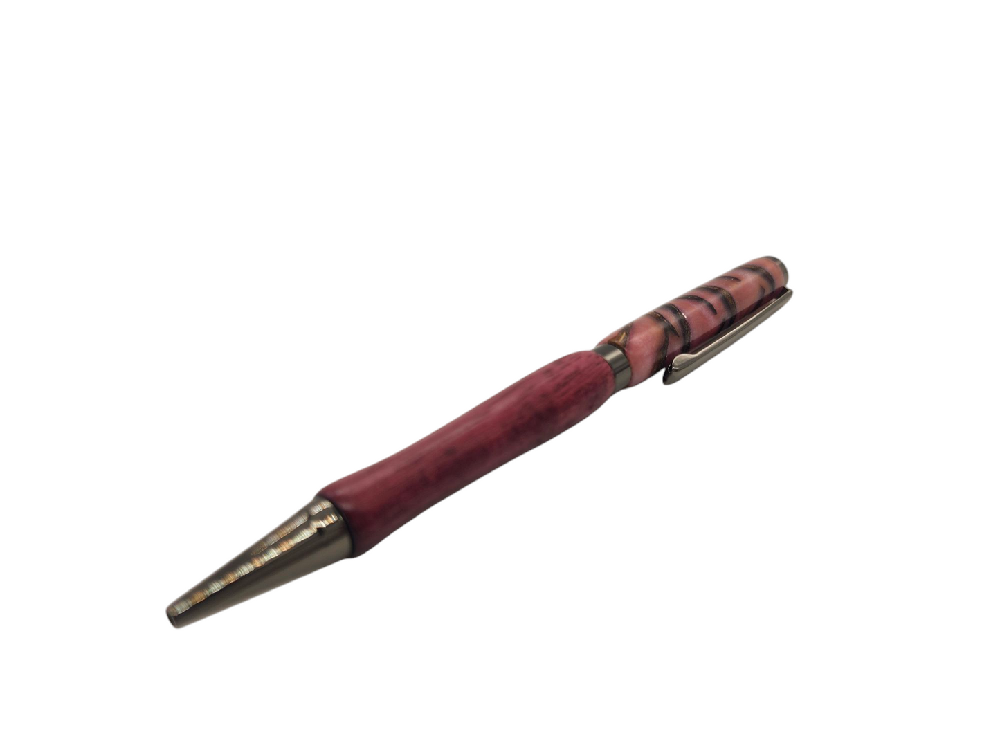 Pink Pinecone Pens: Hand-Turned Slimline Design