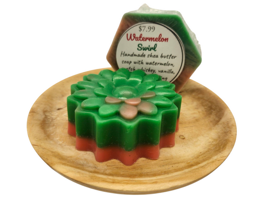 Watermelon Swirl Shea Butter Soap