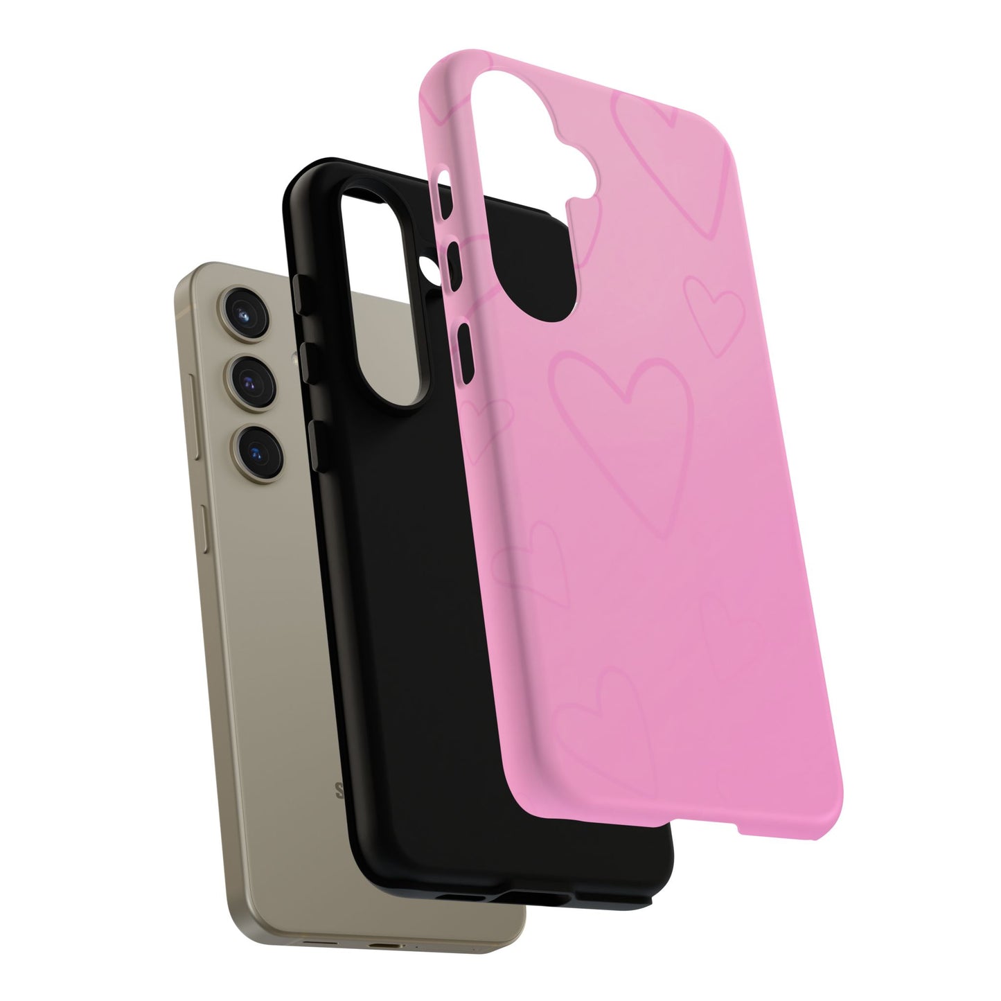 Hearts Pink Tough Cases