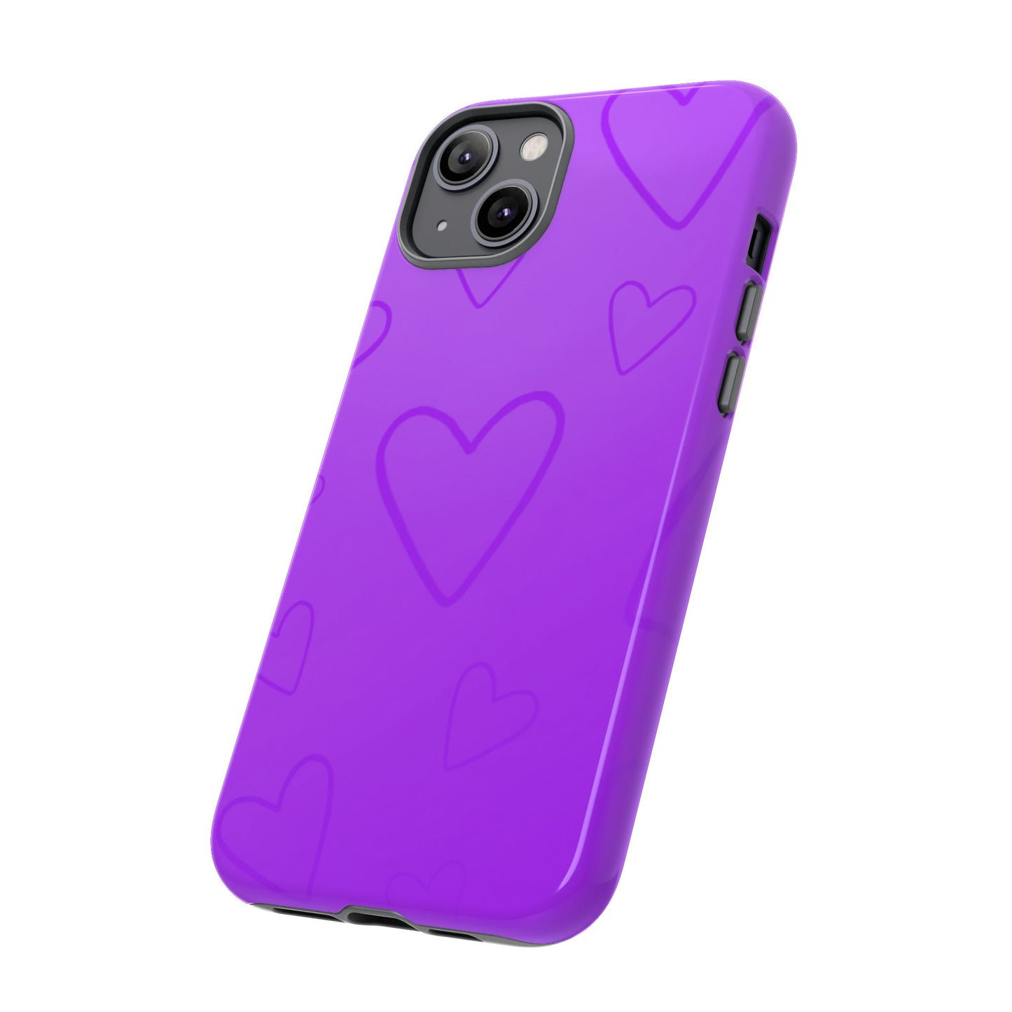 Hearts Purple Tough Cases