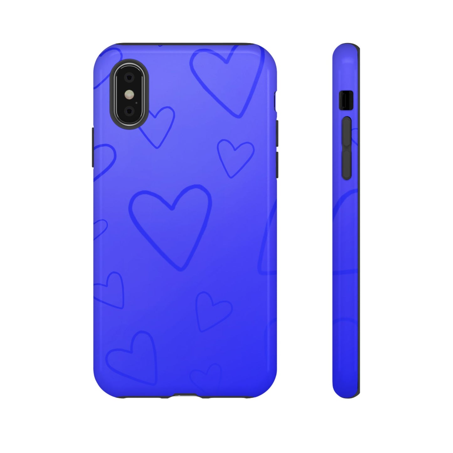 Hearts Blue Tough Cases