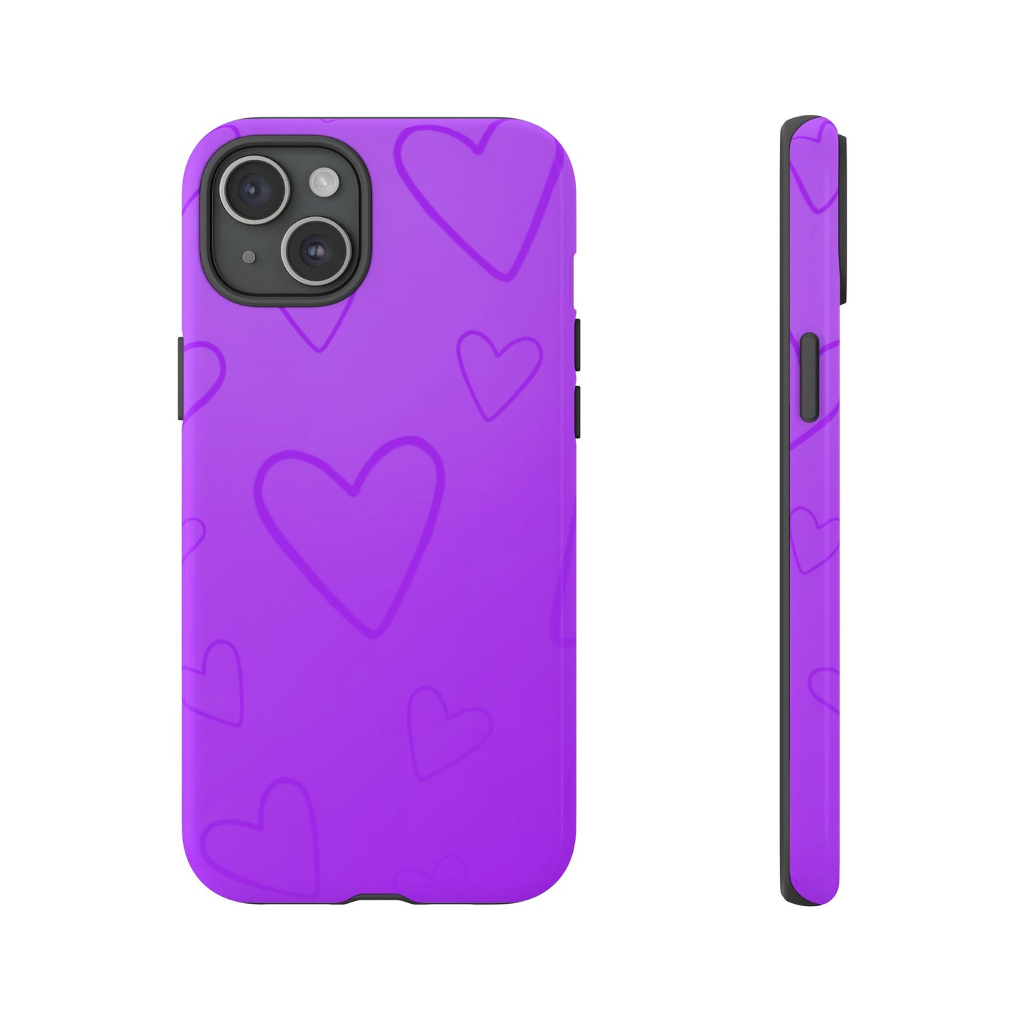 Hearts Purple Tough Cases