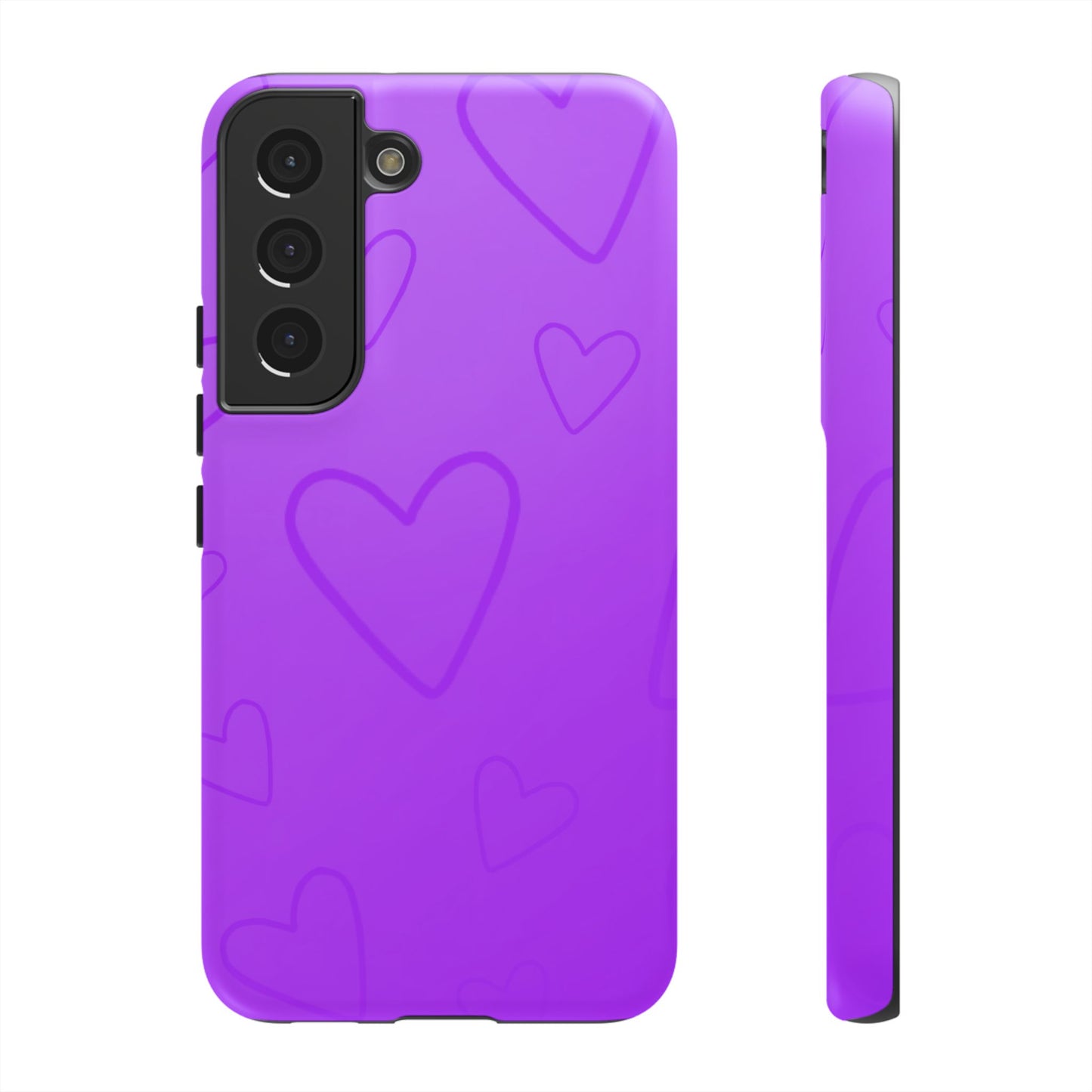 Hearts Purple Tough Cases