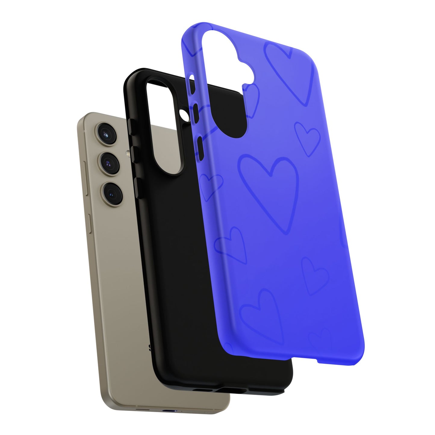 Hearts Blue Tough Cases