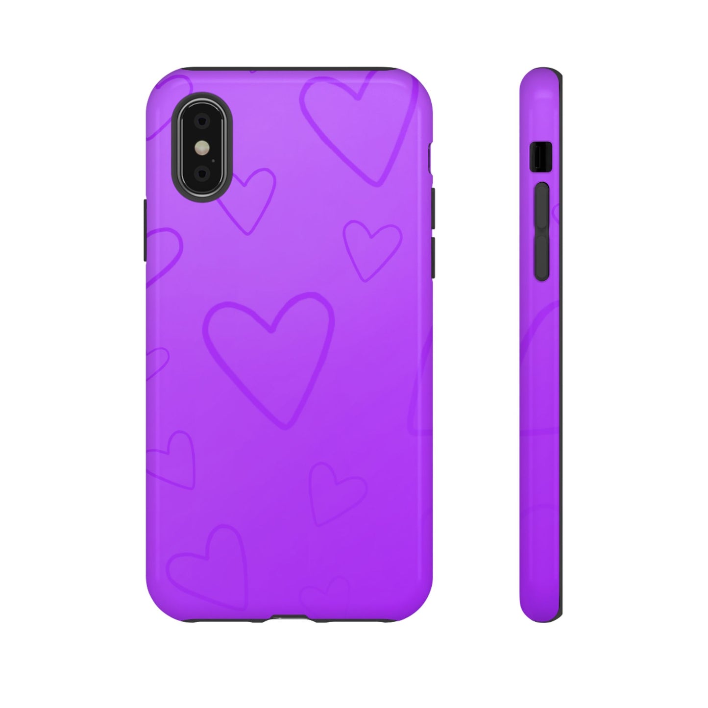 Hearts Purple Tough Cases