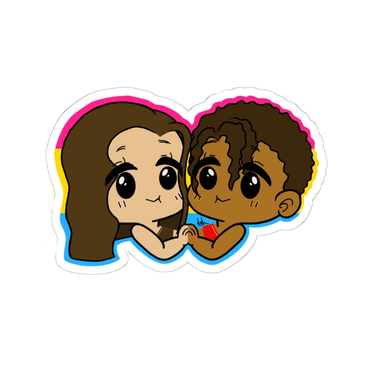 Pansexual Panromantic Lovers Stickers