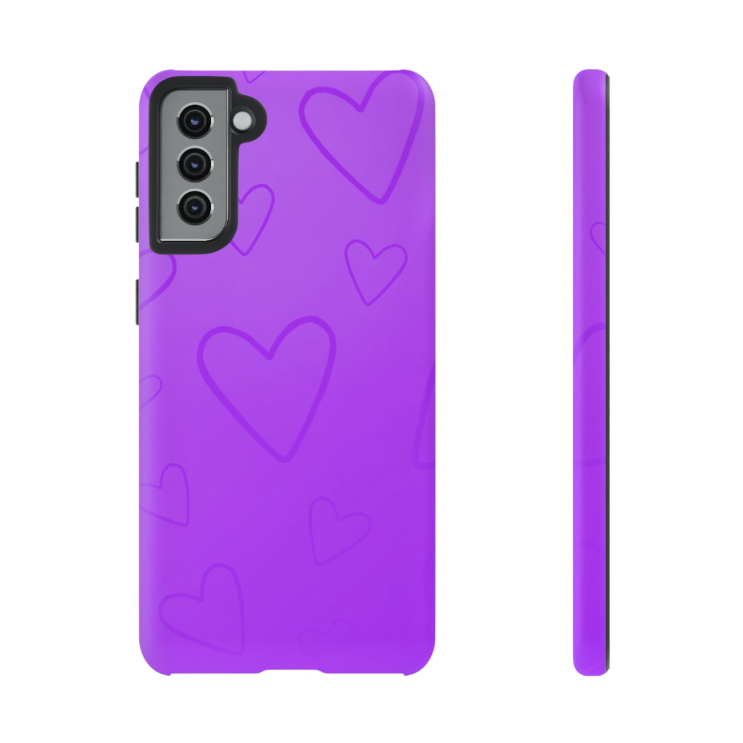 Hearts Purple Tough Cases