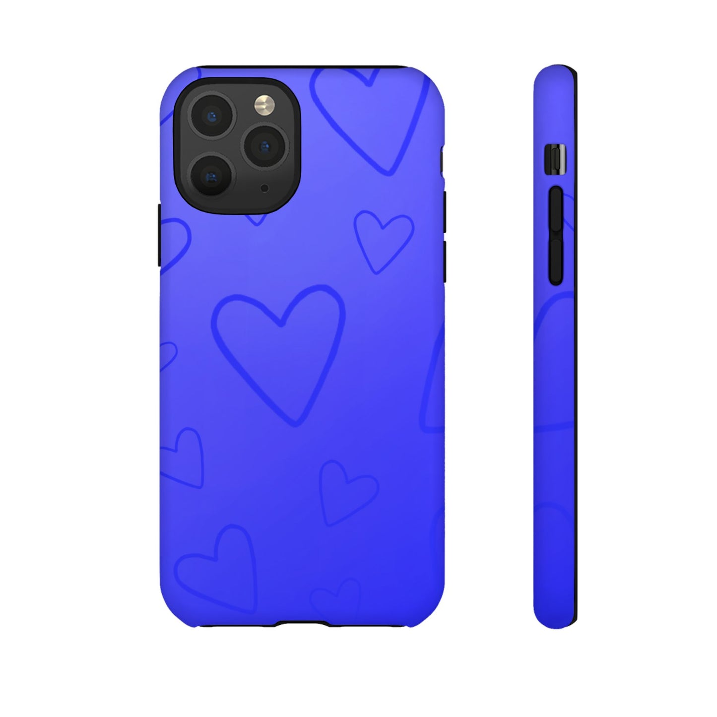 Hearts Blue Tough Cases