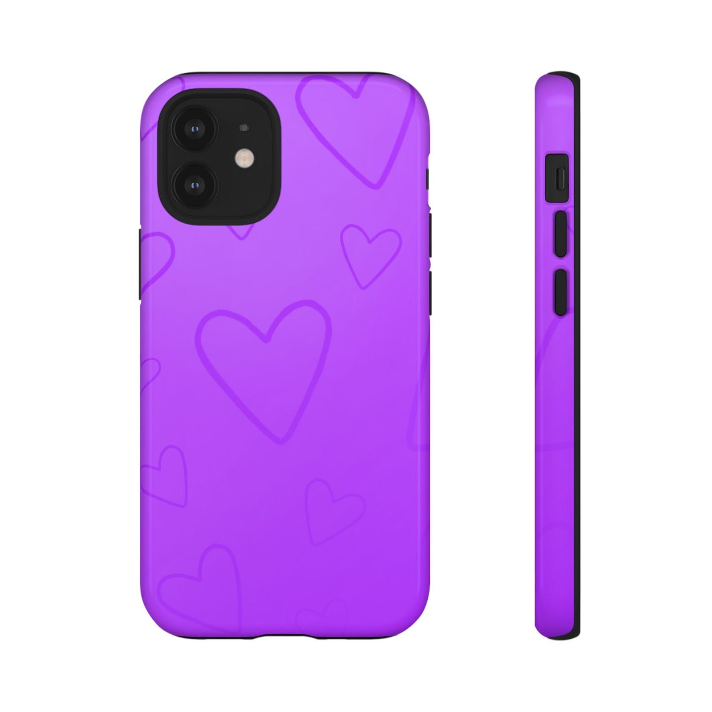 Hearts Purple Tough Cases