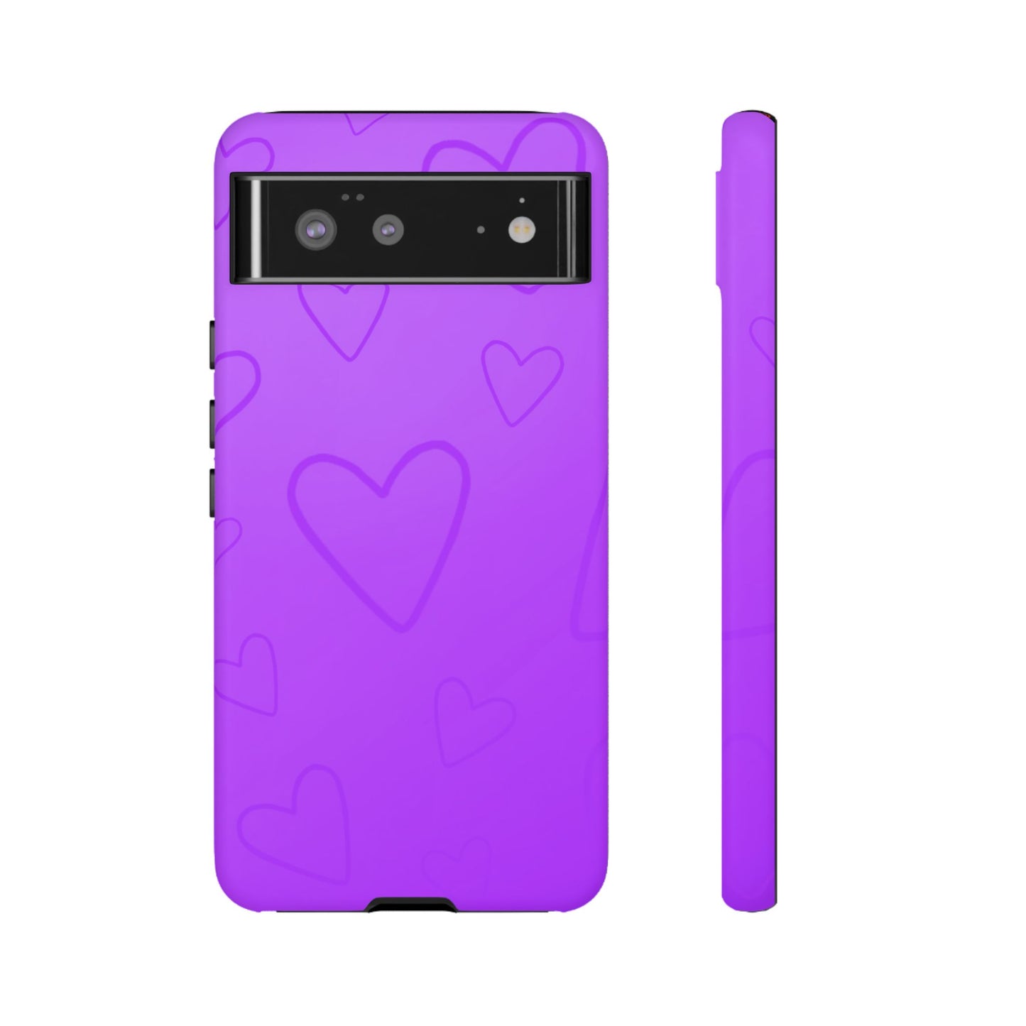 Hearts Purple Tough Cases