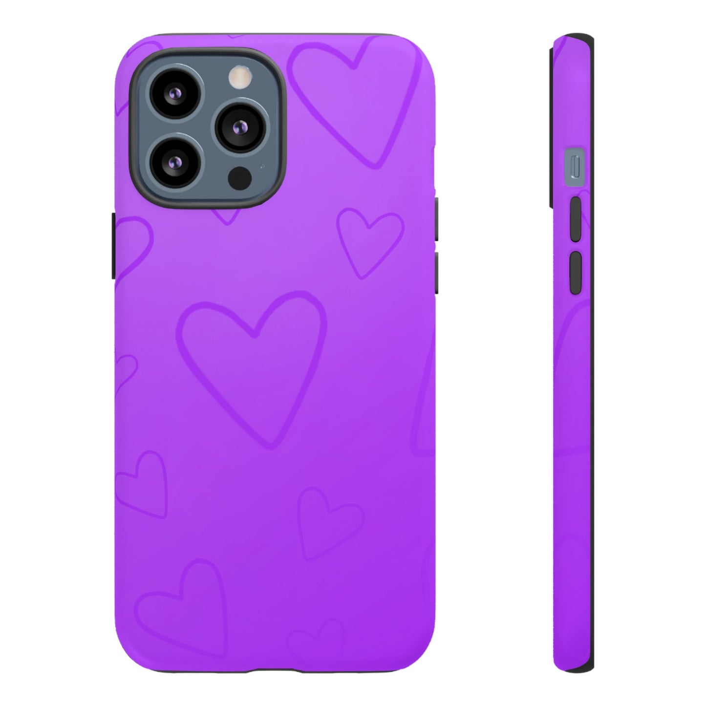 Hearts Purple Tough Cases