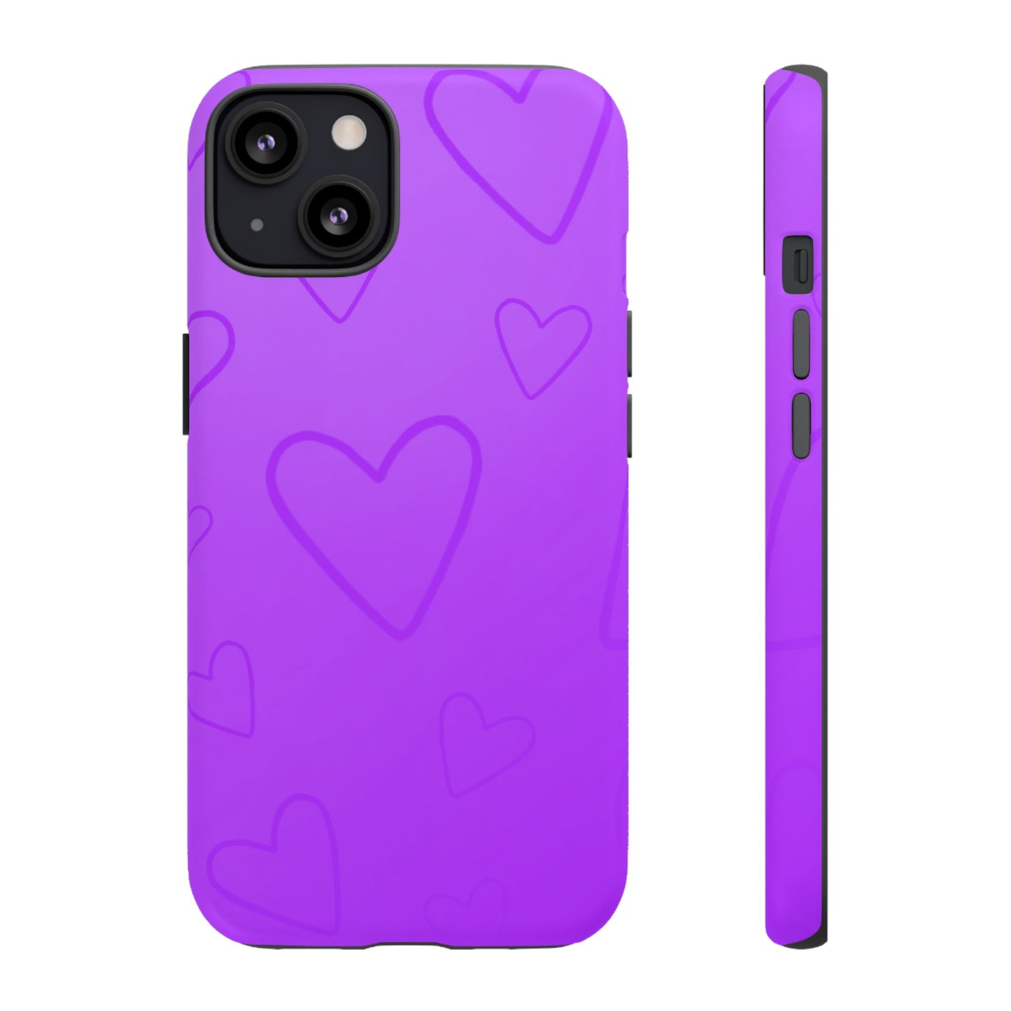 Hearts Purple Tough Cases