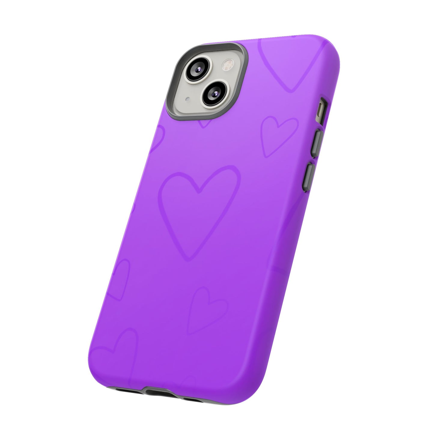 Hearts Purple Tough Cases