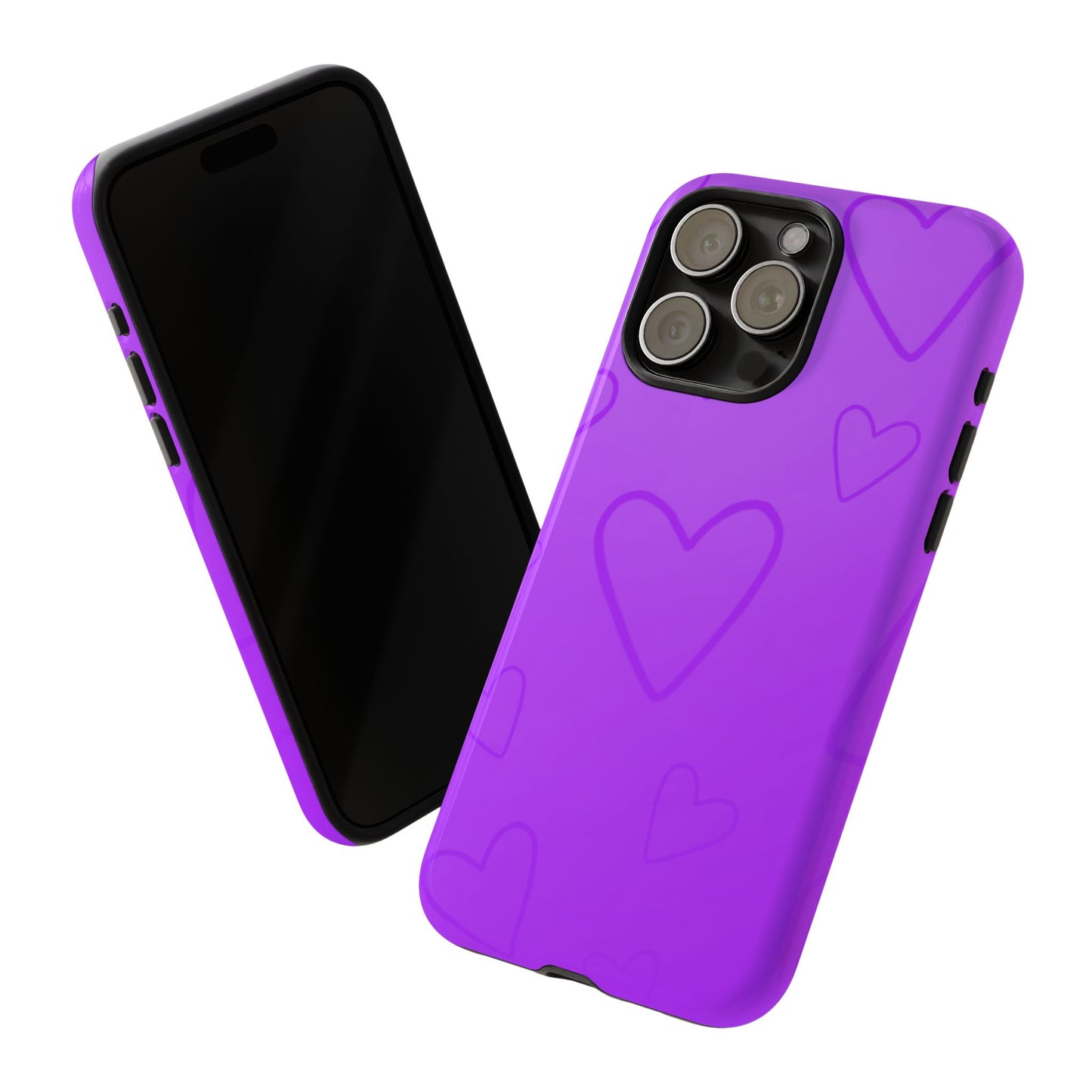 Hearts Purple Tough Cases