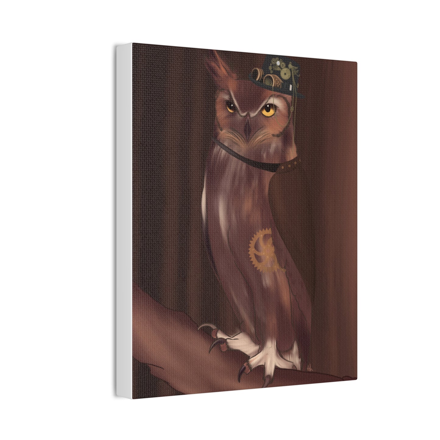 Steam Punk Owl Canvas Stretched