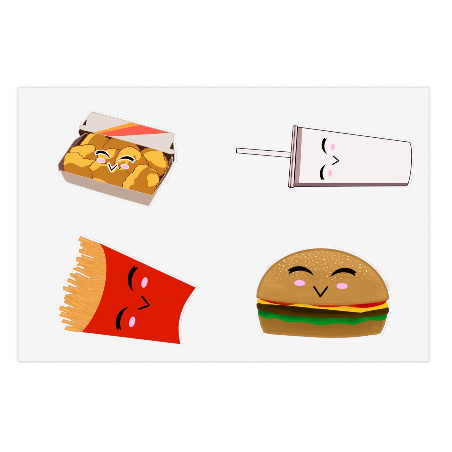 Fast Food Sticker Sheets