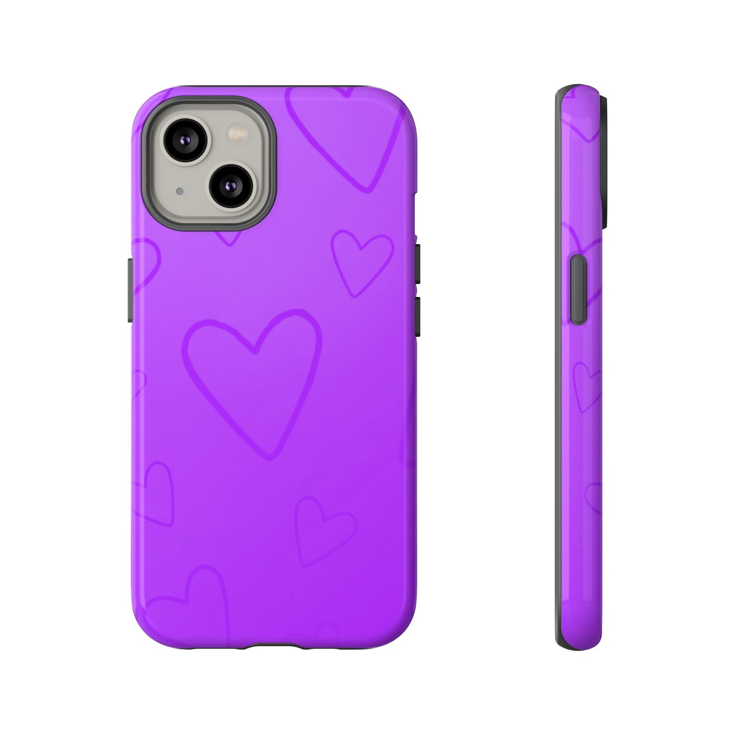 Hearts Purple Tough Cases