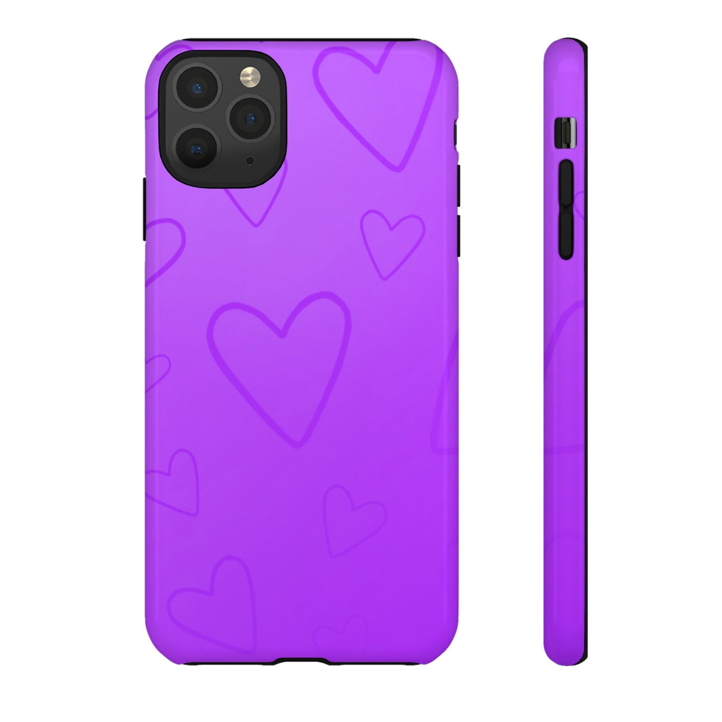 Hearts Purple Tough Cases