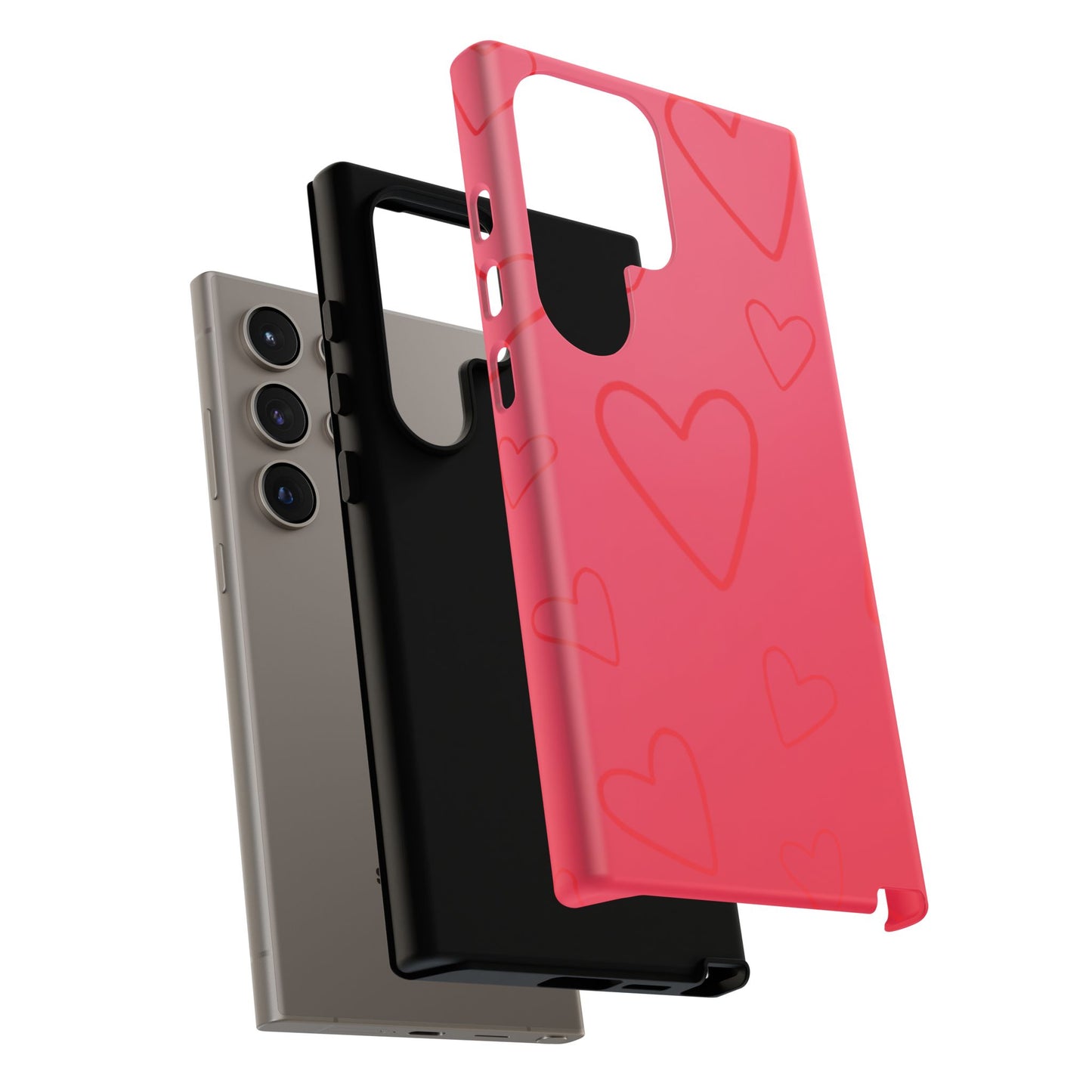 Hearts Red Tough Cases