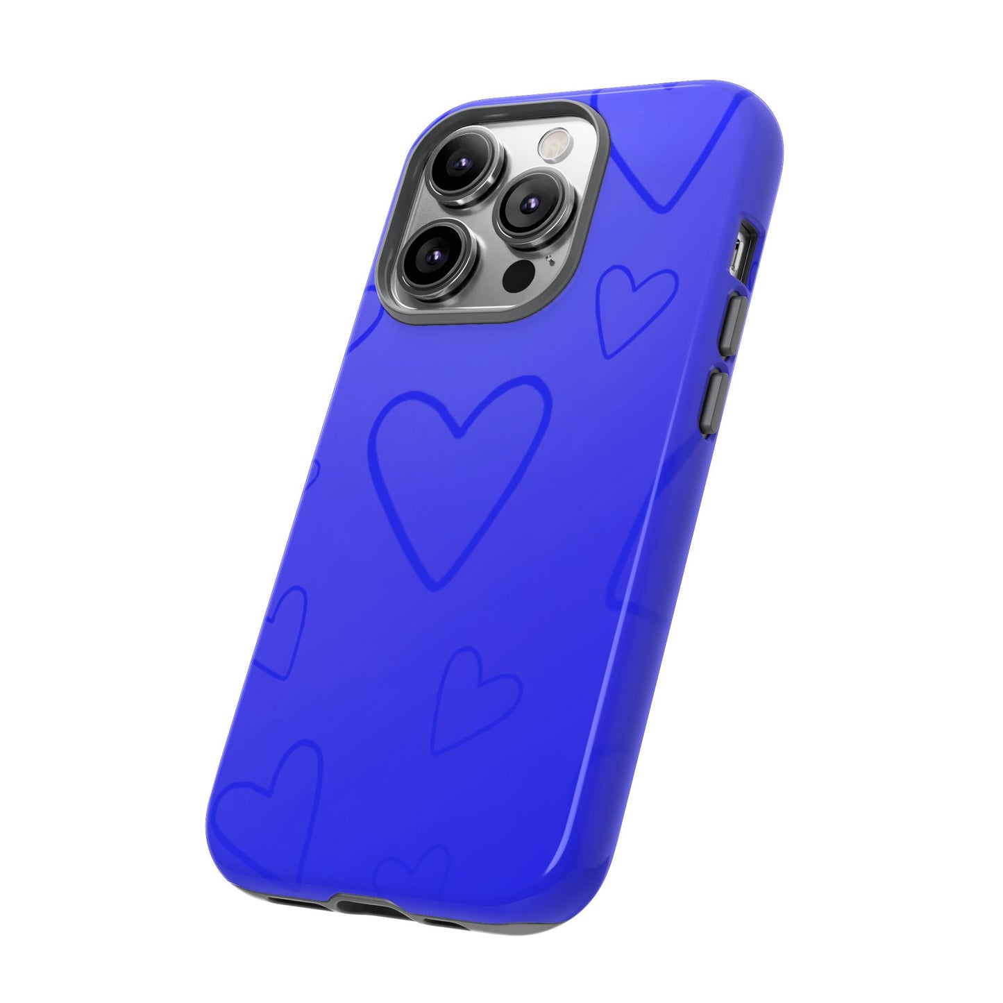 Hearts Blue Tough Cases