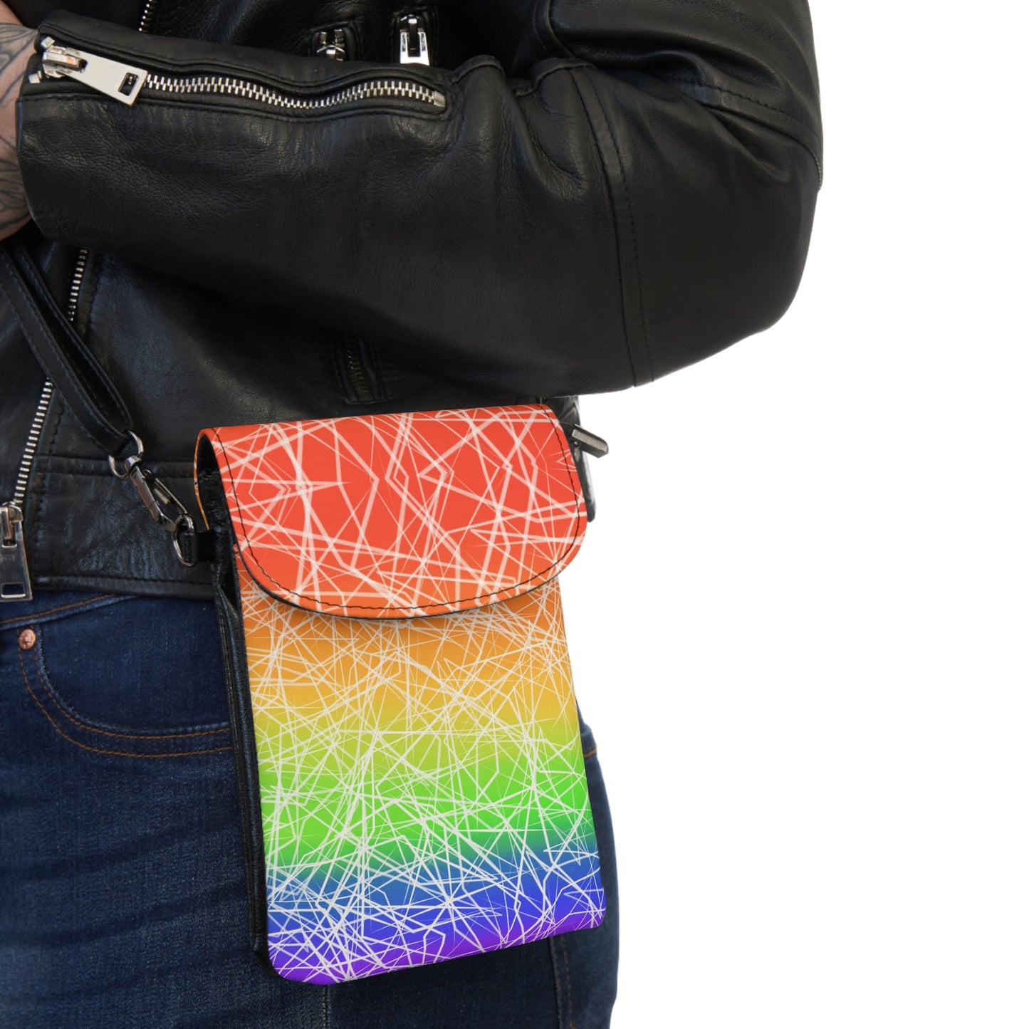 Rainbow Lines Small Cell Phone Wallet