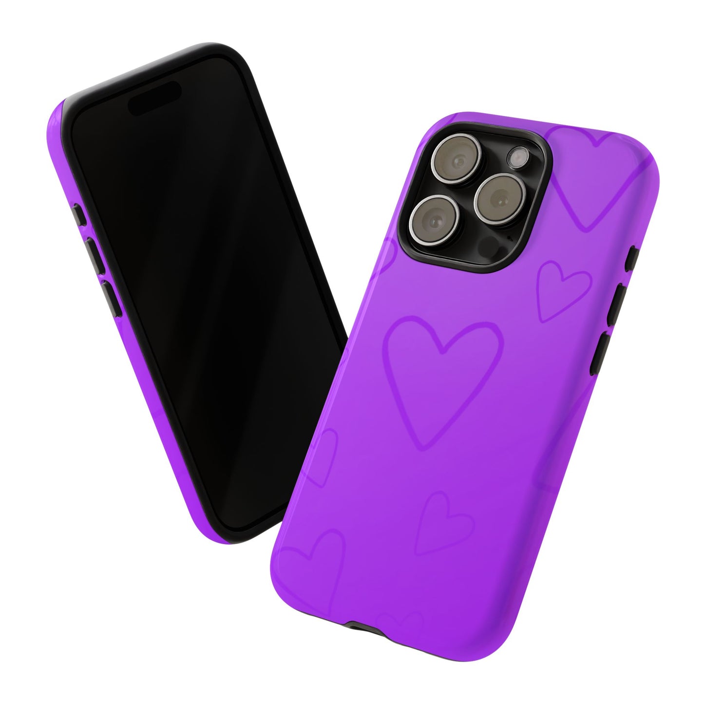 Hearts Purple Tough Cases