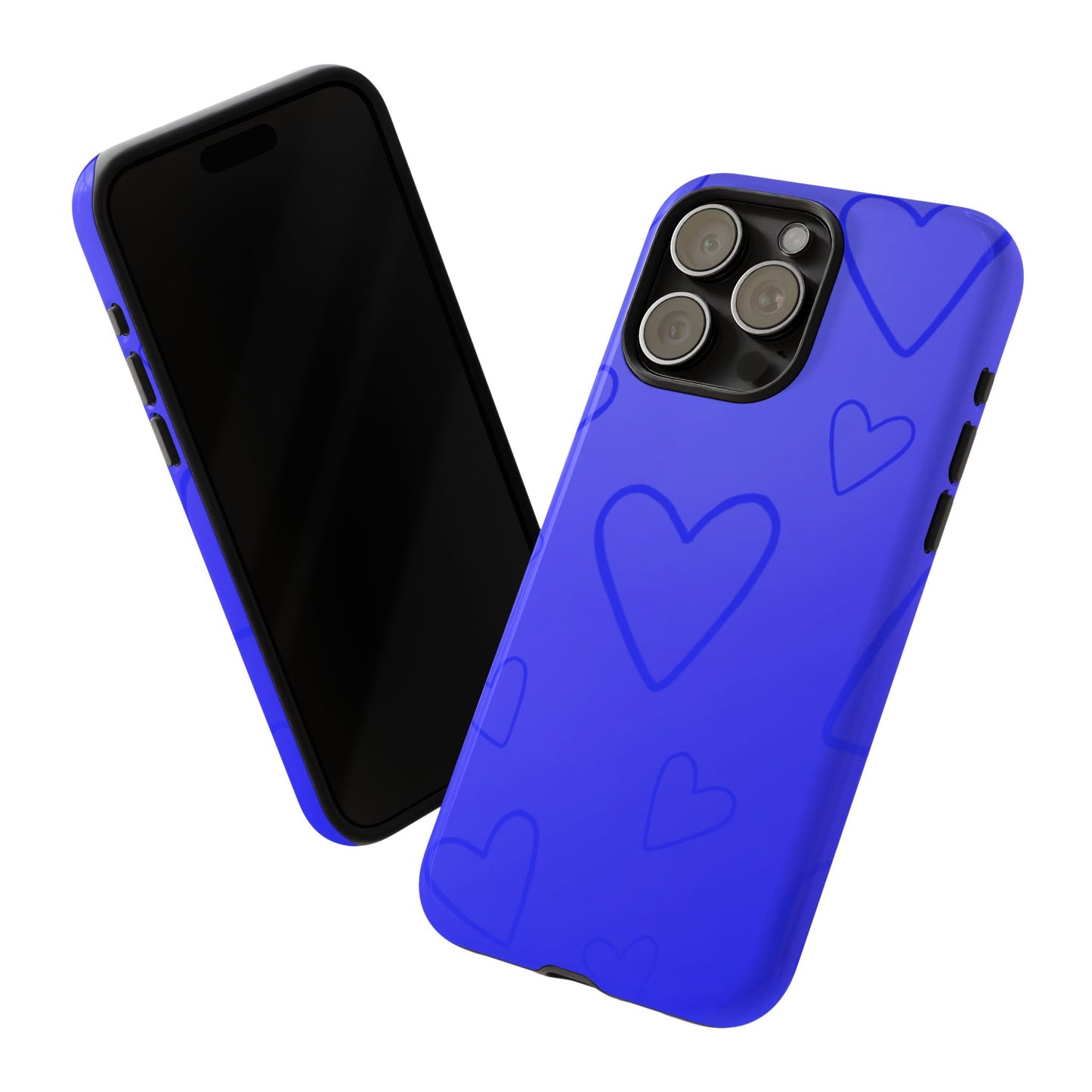 Hearts Blue Tough Cases