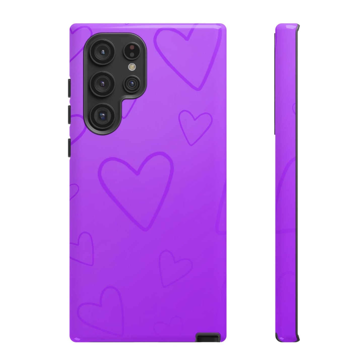 Hearts Purple Tough Cases