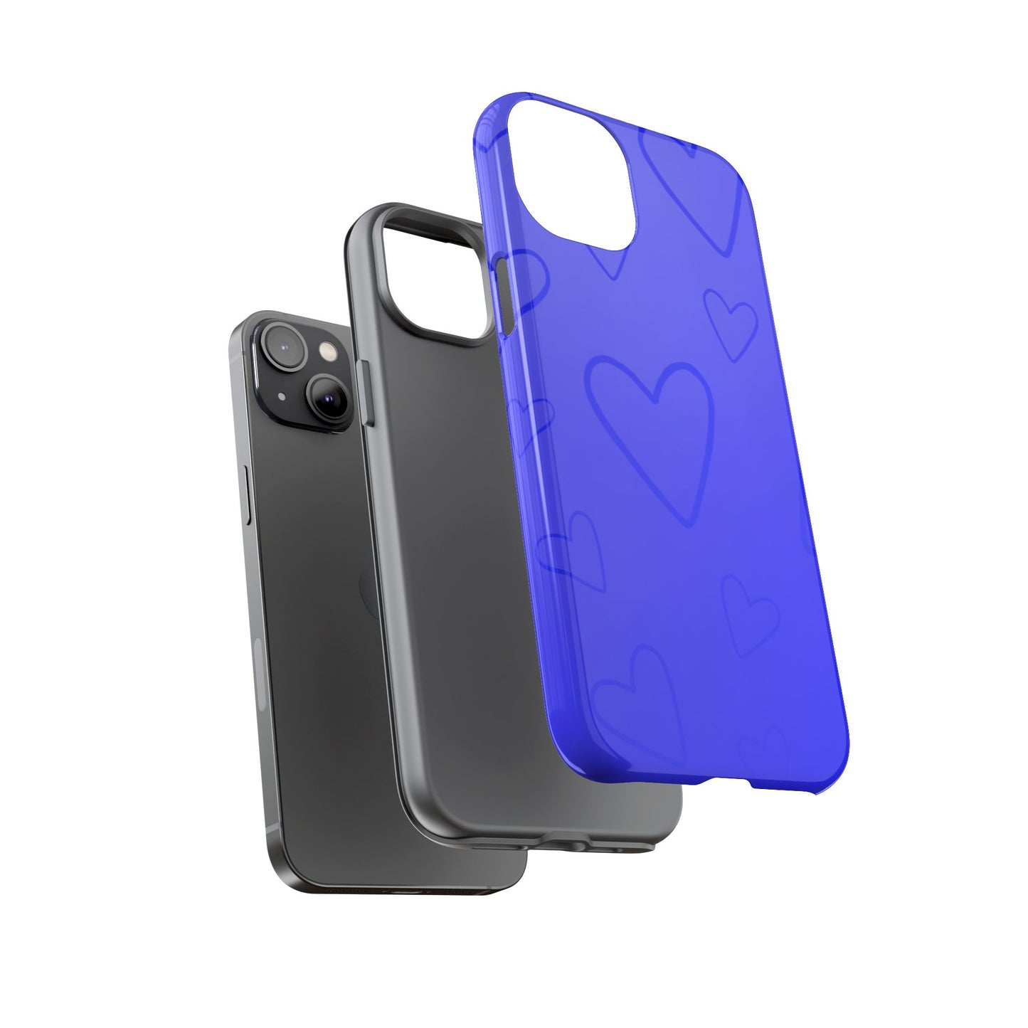 Hearts Blue Tough Cases