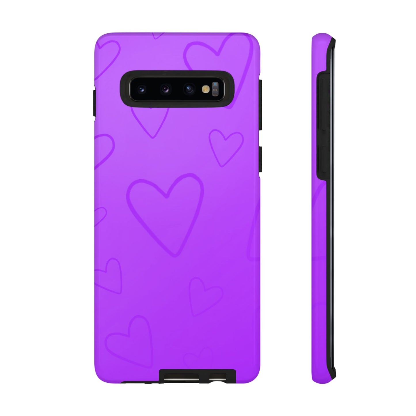 Hearts Purple Tough Cases