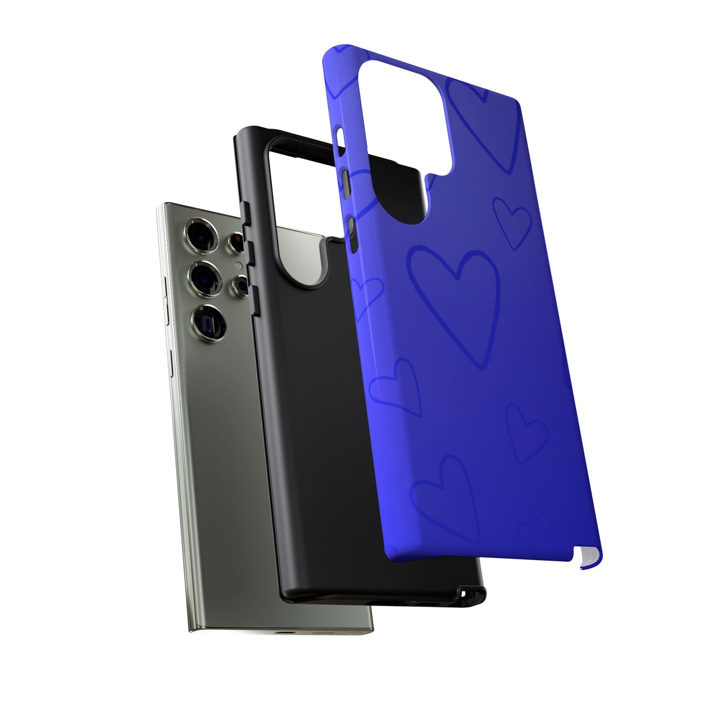 Hearts Blue Tough Cases