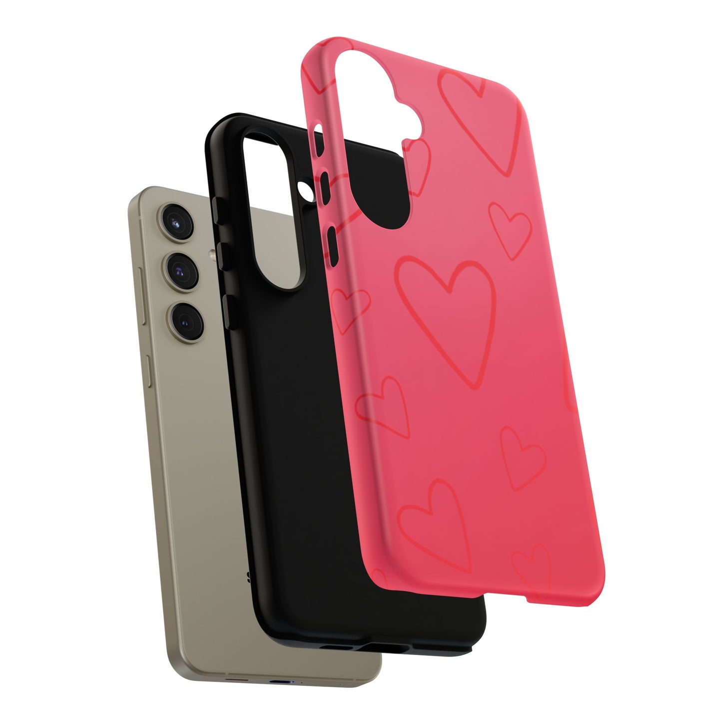 Hearts Red Tough Cases