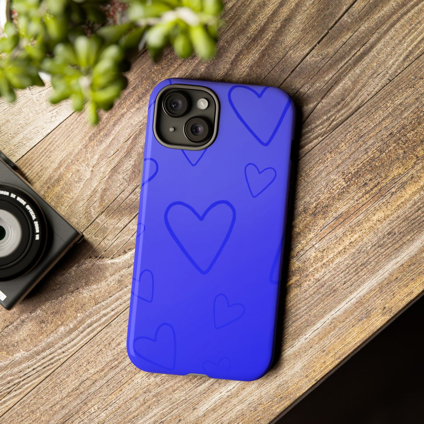 Hearts Blue Tough Cases