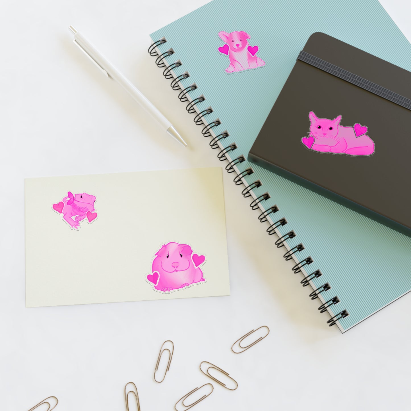 Pink Pet Sticker Sheets