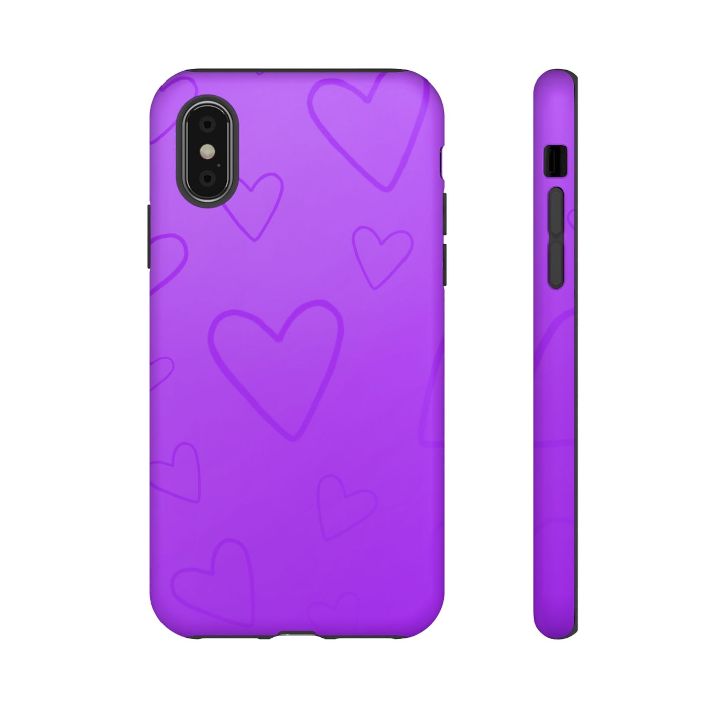 Hearts Purple Tough Cases