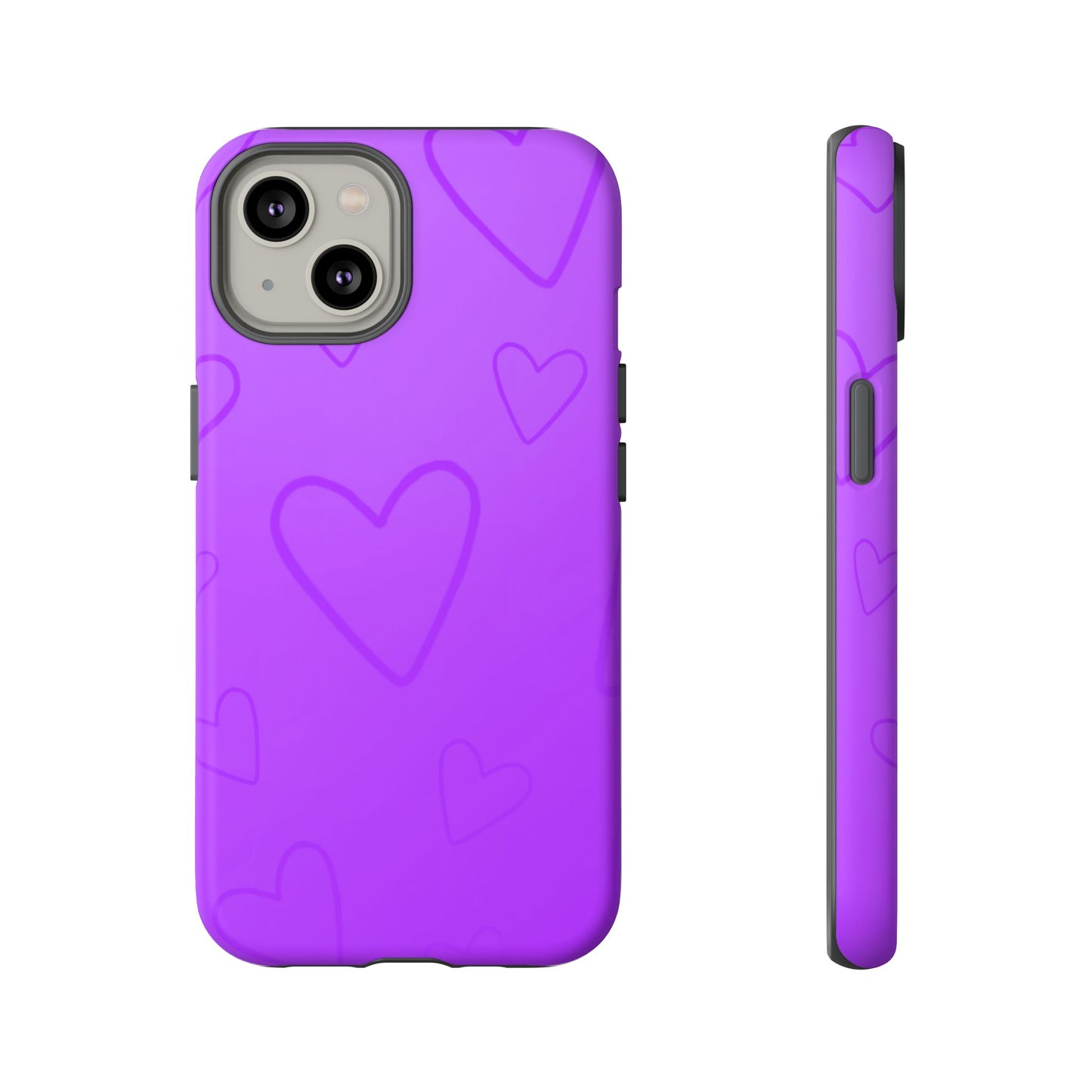 Hearts Purple Tough Cases