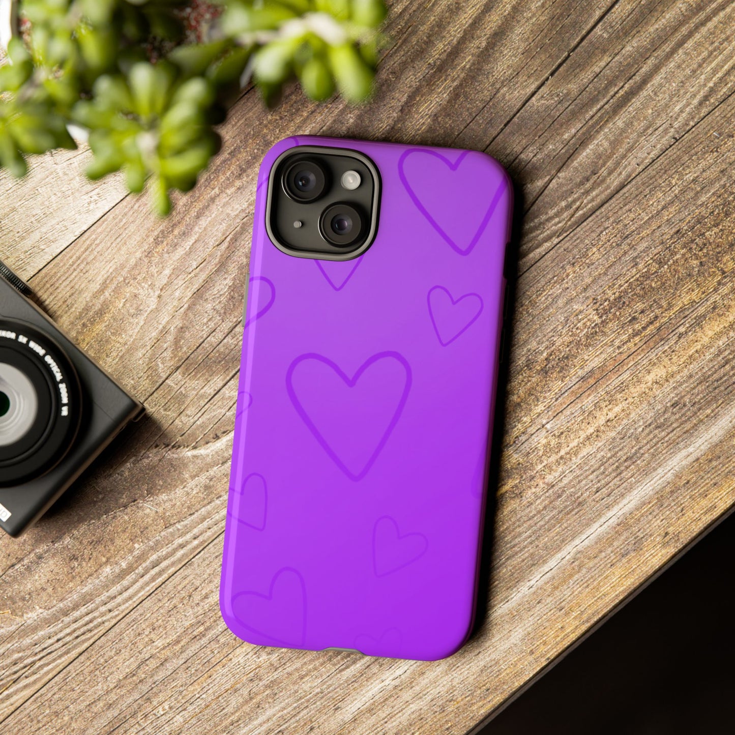 Hearts Purple Tough Cases