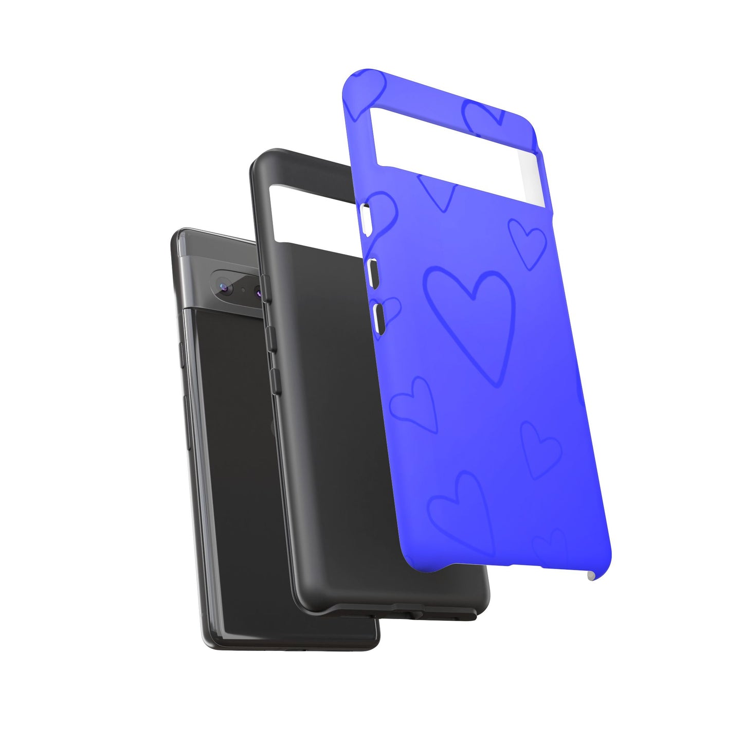 Hearts Blue Tough Cases