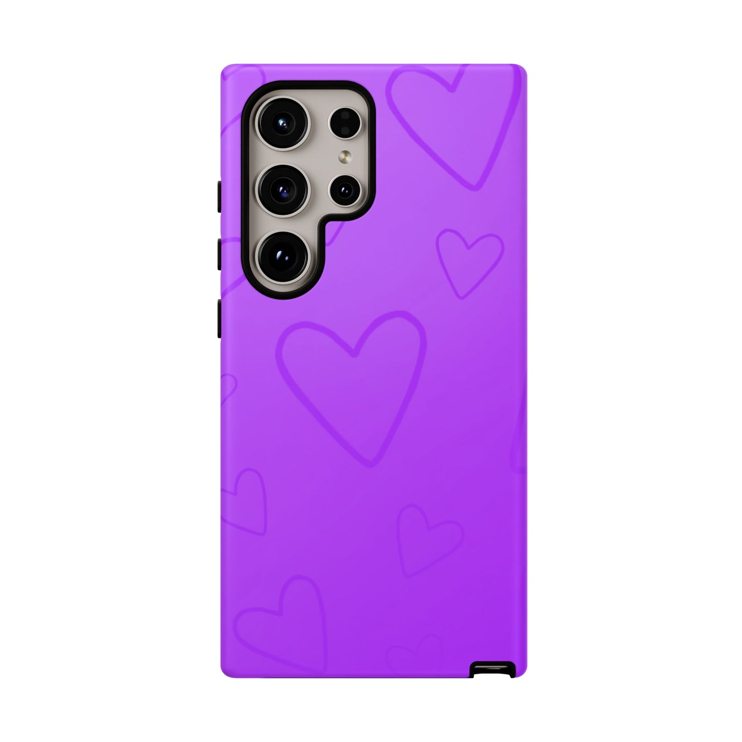 Hearts Purple Tough Cases