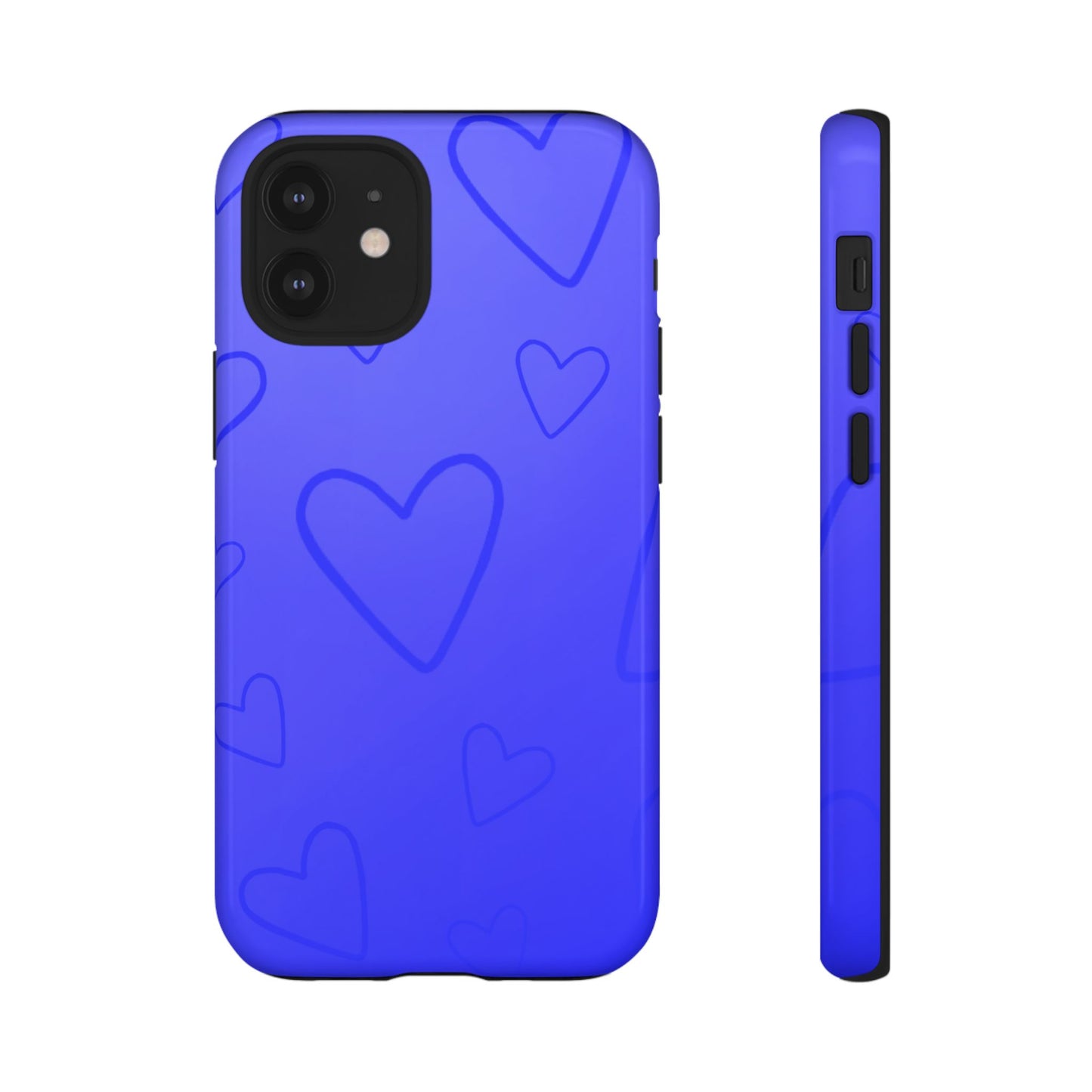 Hearts Blue Tough Cases